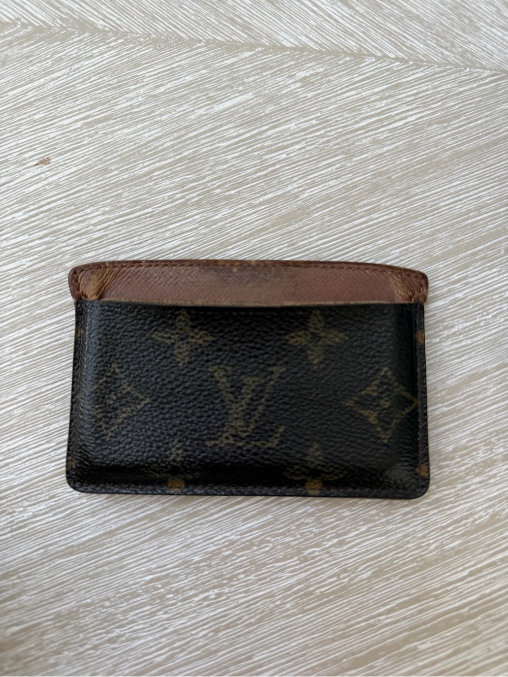 Louis Vuitton Monogram Canvas Card Sleeve in Dark Brown and Brown